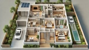 Three Bedroom Townhouse Plans